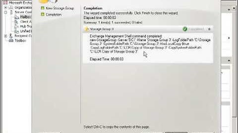 Exchange Server 2007 - LCR Configuration - Part 3 of 8 using Mount Points