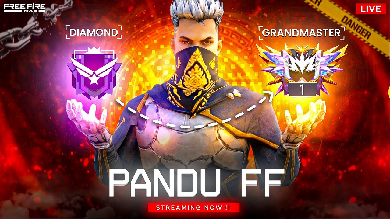 Grandmaster Rank Push Mama Free Fire Telugu Live - Pandu FF is Live ...