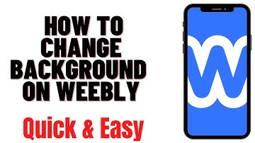 HOW TO CHANGE BACKGROUND ON WEEBLY