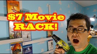 7 Shelf Multimedia Storage Tower in Cinnamon Cherry Finish How To Make a $7 Movie Rack!