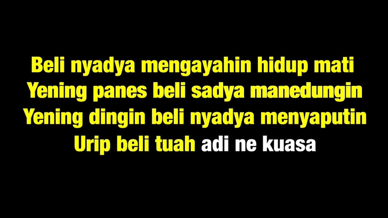 Widiwidiana - Iluh Sekar + Lirik Genjek