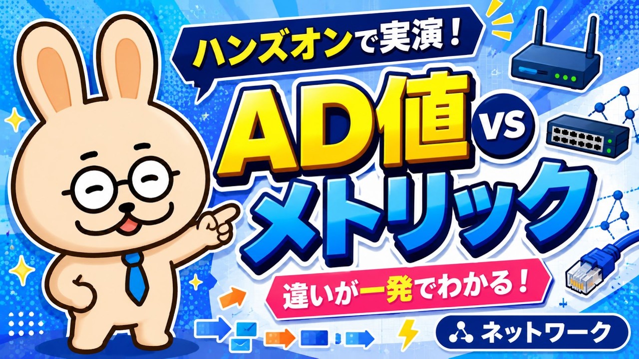 AD値とメトリックの違い-ハンズオン編-【CCNA】