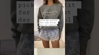 Pick my outfit for the first day of school #youtubepartner #backtoschool #schooloutfits #fashionweek