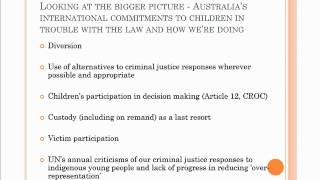 Future directions for juvenile justice in NSW, Don Weatherburn & Jenny Bargen, 10/5/2012, Sydney