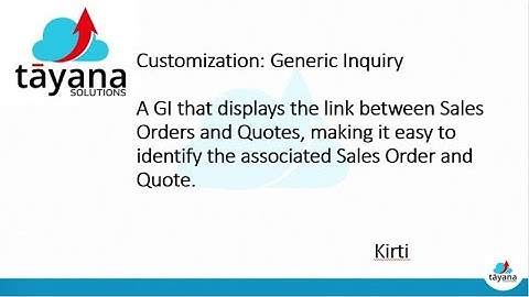 " Streamlining Quotation-to-Sales Order Tracking in Acumatica Using Generic Inquiries"