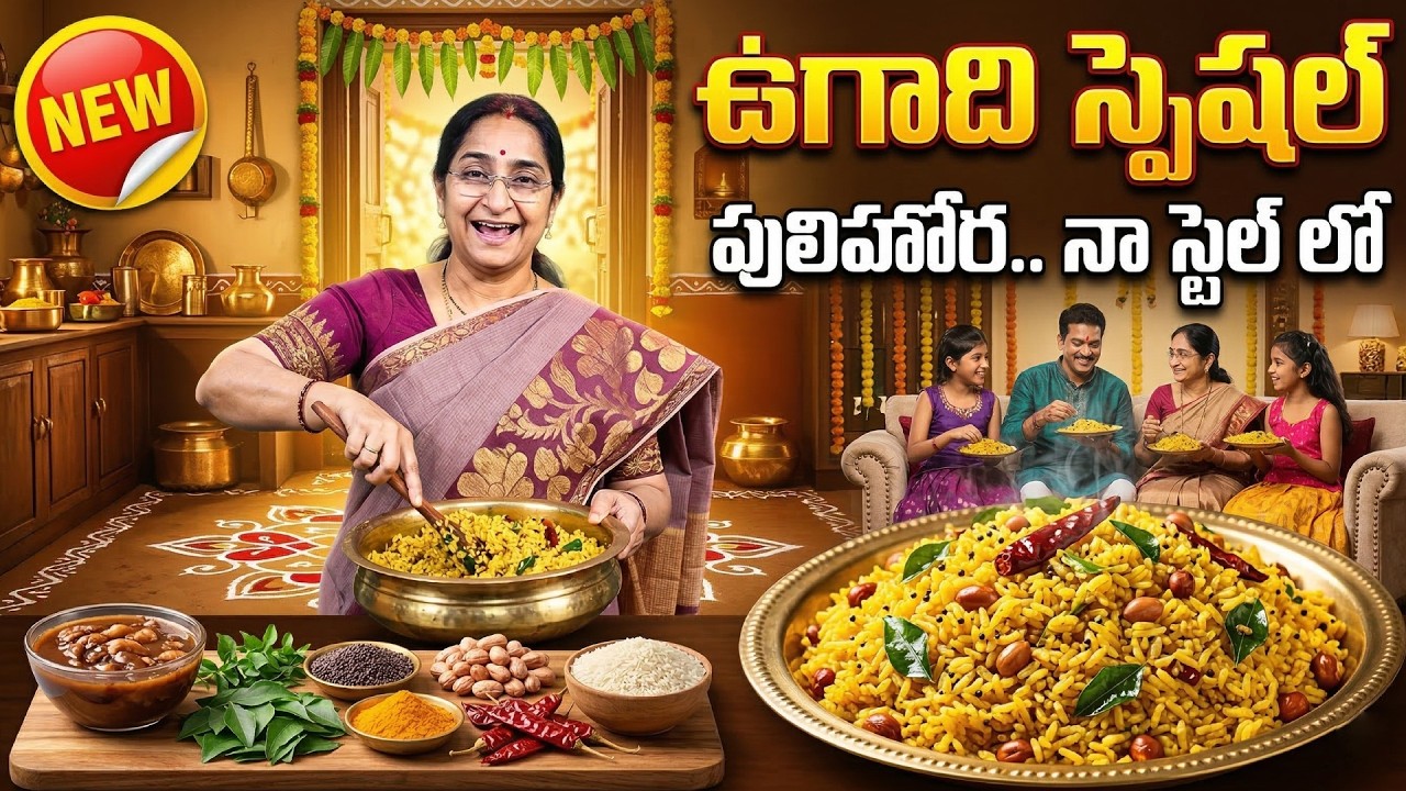 Ugadi Special Traditional Pulihora Recipe | Authentic  Tamarind Rice | Ramaa Raavi Cooking