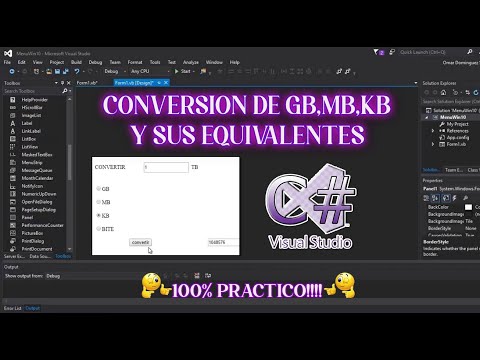 🌀Aprendiendo a CONVERTIR  GB, MB, KB Y BYTES ASP.NET C# "Visual studio" 2022🌀