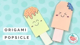 Origami Food Tutorial | How to Make an Origami Popsicle - Paper Ice Pop screenshot 3
