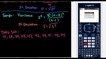 Variance and Standard Deviation with the TI-Nspire