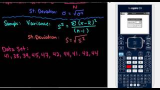 Variance and Standard Deviation with the TI-Nspire
