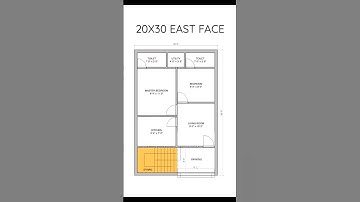 20X30 EAST FACE VASTU 2BHK HOUSE PLAN|#shorts #construction #civilengineering