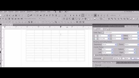 Framemaker table formating screencast