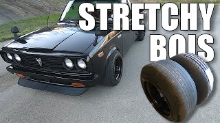 Stretching Tires with Starting Fluid  205/60R15 on 15x10 Wheel