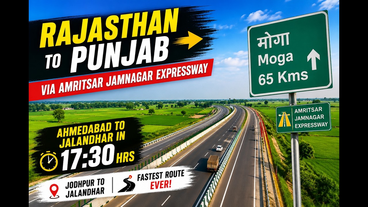 Navigating the Amritsar–Jamnagar Expressway from Jodhpur to Jalandhar