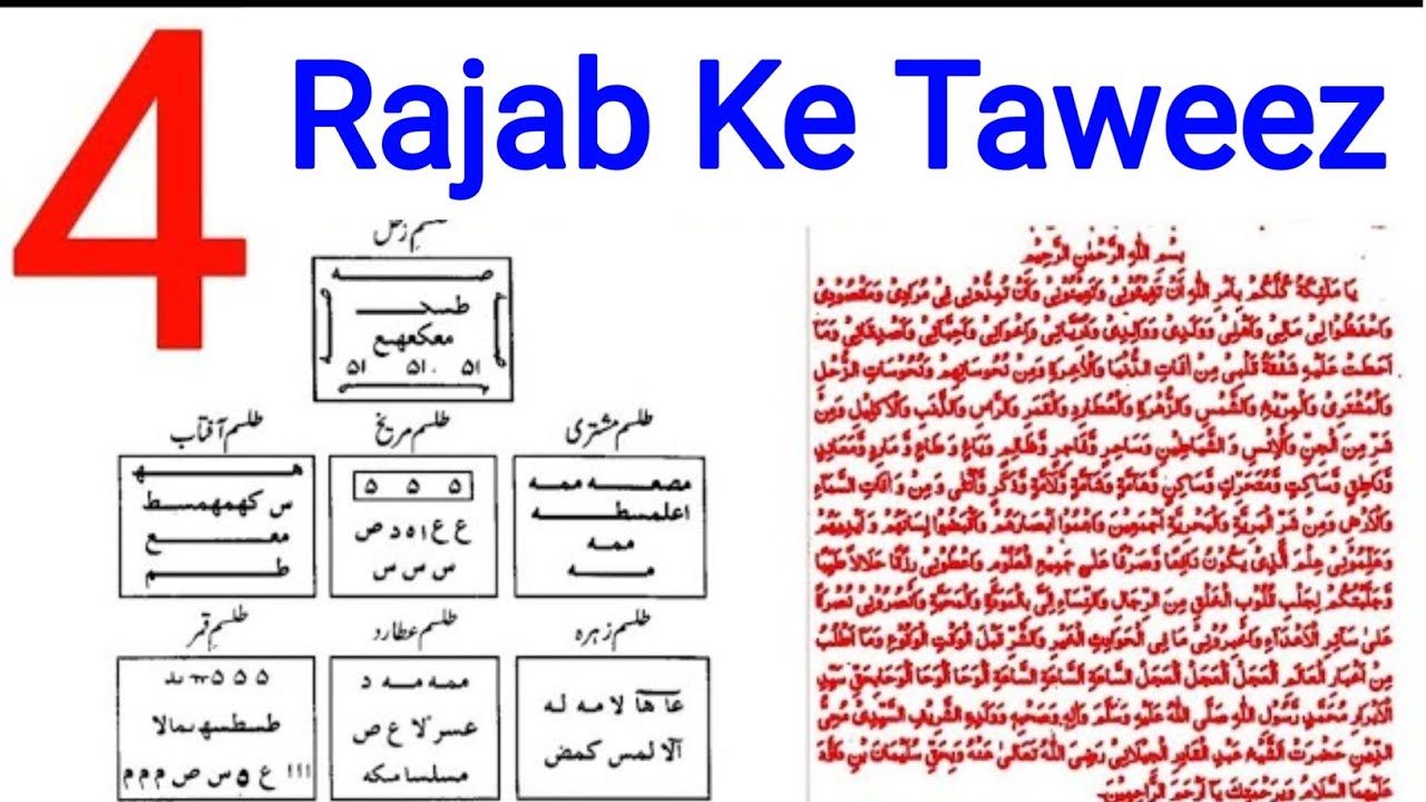 4 Rajab Ka Khas Taweez | 4th Rajab Taweez All Problems solution | Ruhani Wazifa
