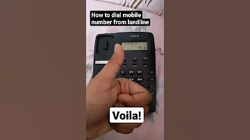 How to dial Mobile number from landline