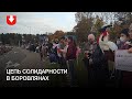 Цепь солидарности возле областной клинической больницы в Боровлянах