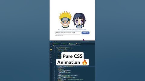 Help Naruto to make her Smile CAPTCHA CSS Animation