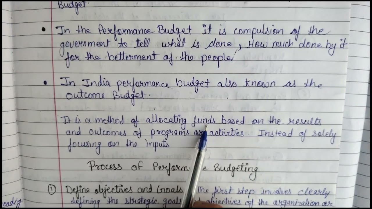 #5 Performance Budgeting :- Meaning, Nature, Characteristic, Advantage, Disadvantage 