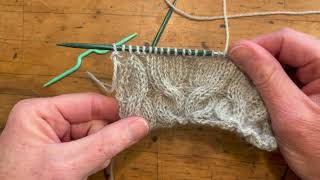 Cabled Decreases Demo For Tie Front Cabled Cardigan