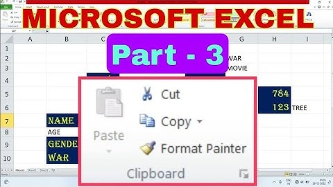 Microsoft Excel Home Tab | Clipboard Group Copy cut paste | @scccad #microsoftoffice