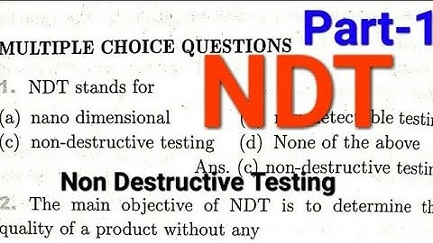 NDT Non Destructive Testing #civilengineering #ndt #ndtquestion @PhysicsCoachMCQ