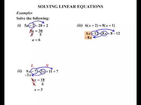 Year 9 And 10 Solving Linear Equations Youtube