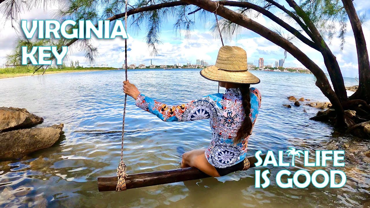 Paddle Virginia Key w/ Kids on Key Biscayne in Miami Florida! Manatees, Island Swing, Salt Life