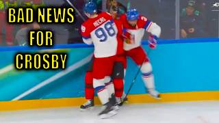 رادكو غوداس يوجه ضربة قوية لسيدني كروسبي ويتسبب في إصابته | منتخب التشيك ضد منتخب كندا 2026 هوكي ... screenshot 2