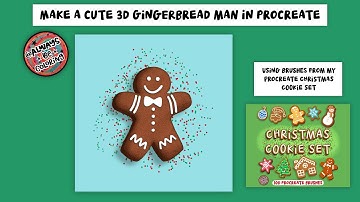 Procreate Christmas Gingerbread Cookie Tutorial #procreatebrush #procreatetutorial #procreatetips