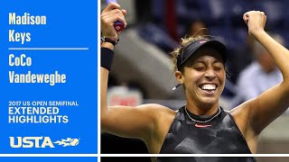 Madison Keys vs. CoCo Vandeweghe Extended Highlights | 2017 US Open Semifinal
