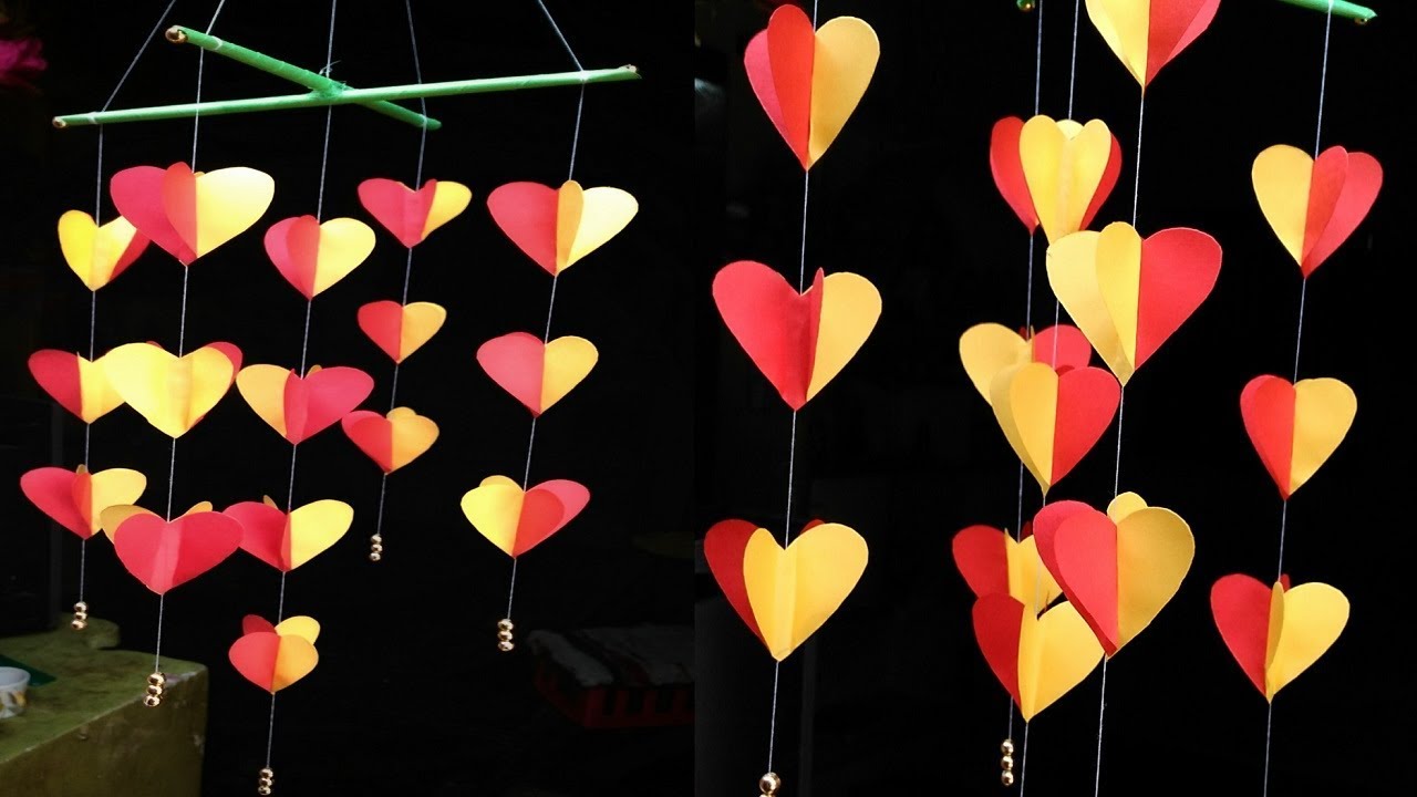 Paper wind chimes How to make wind chime out of paper Handmade paper