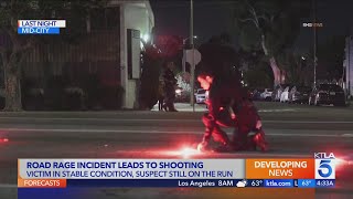 Man shot multiple times during apparent road rage incident on L.A. street