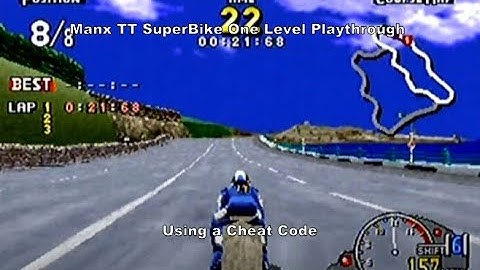 Manx TT Super Bike One Level Playthrough using a Sega Saturn Cheat Code :D #SegaSaturn #Sega #Sub