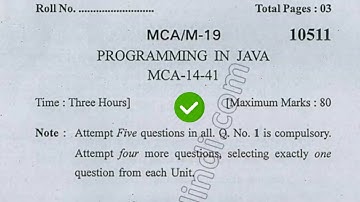 2019 Kuk MCA 4th Sem Programming in Java Question Paper