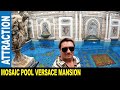 Mosaic pool at versace mansion thousands 24carat gold luxurious tiles  jarek in miami florida usa