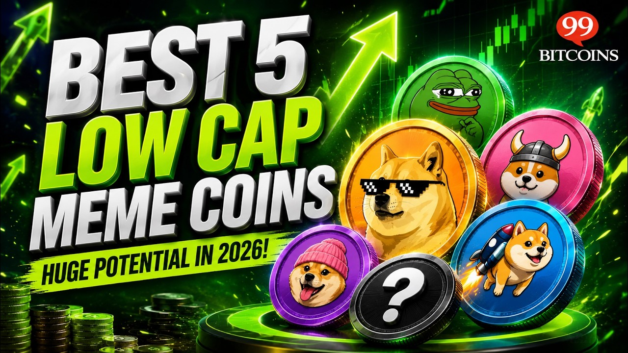 BEST 5 Low Cap Meme Coins With Huge Potential in 2026 缩略图