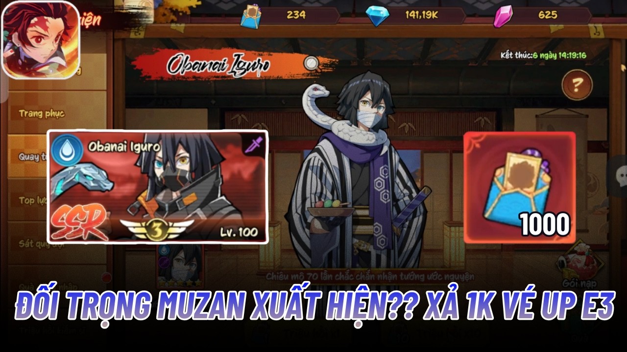 Hơi Thở Mặt Trời X7 GAME #20 - ĐỐI TRỌNG MUZAN?? XẢ 1K VÉ UP E3