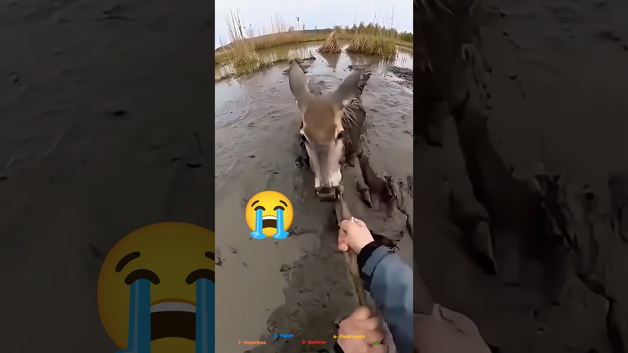 A Fawn Leads A Woman to Save The Trapped Mother 