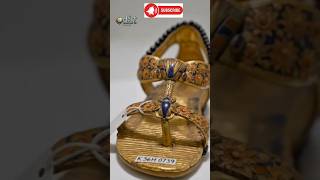 Golden Sandal from Tomb of king Tutankhamun #Golden #Sandal #tomb #pharoah #Tutankhamun #footwear