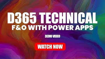 D365 Technical F & O With Power Apps || Demo Video || By Visualpath ||