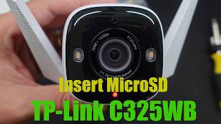 TAPO Camera TP-Link C325WB How To Insert MicroSD Card