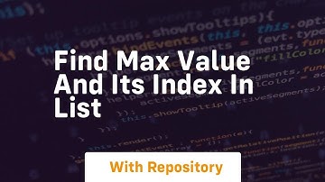 find max value and its index in list