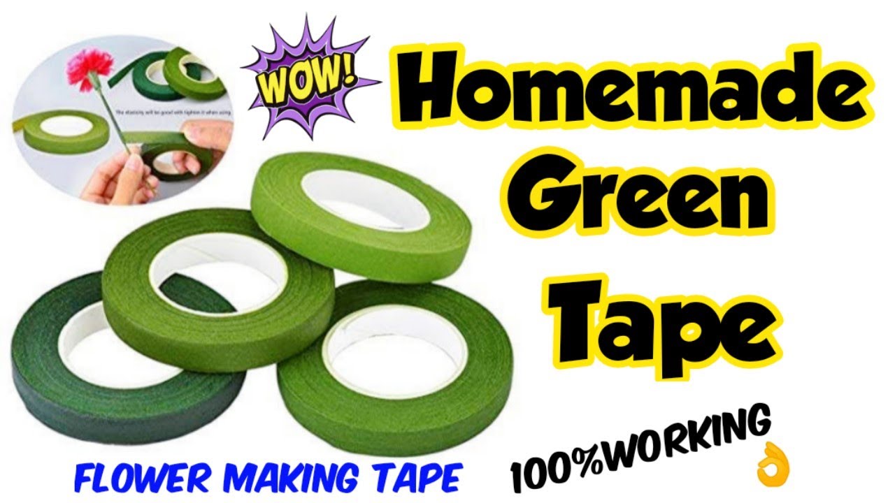 homemade green tape/homemade floral tape/how to make floral tape