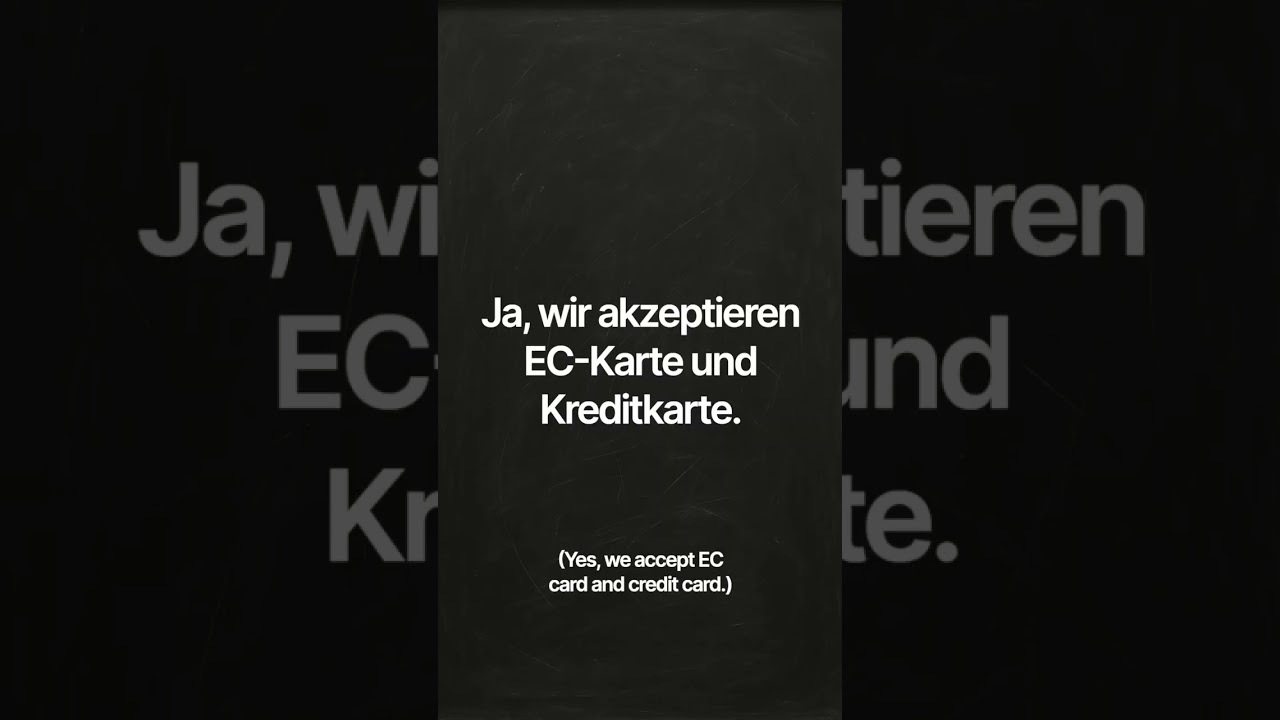 Ja, wir akzeptieren EC Karte und Kreditkarte