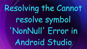 Resolving the Cannot resolve symbol 