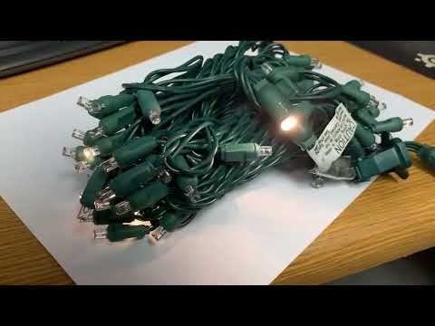 5mm LED Strobe Lights, SuperSpark, Warm White Strobe Light String, 50 Bulbs, 6" Spacing