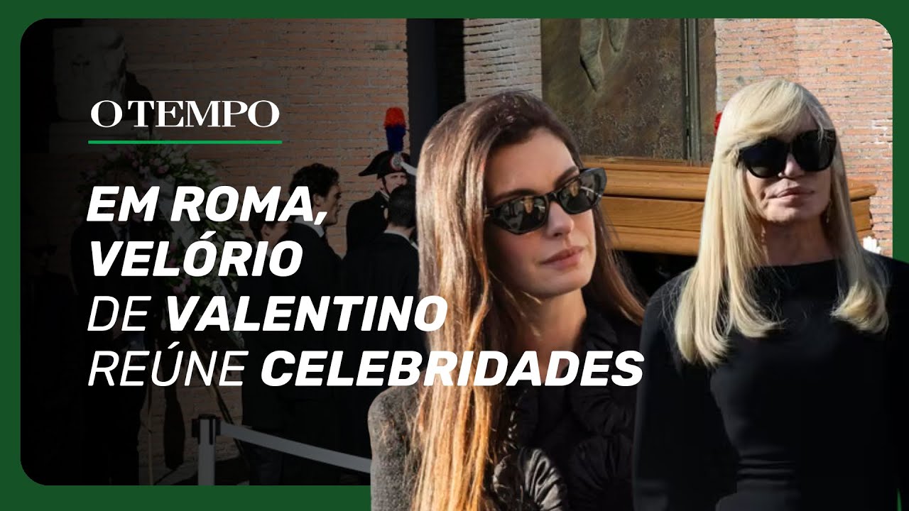 Anne Hathaway, Donatella Versace e mais... veja quem foi ao velório do estilista Valentino