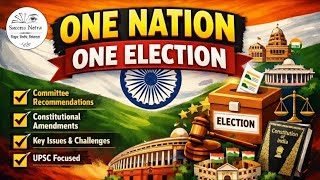 One Nation, One Election | संविधान, समिति, संशोधन और संघवाद | UPSC GS-II | Success Netra