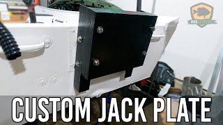 CUSTOM JON BOAT JACK PLATE DIY Riser / Setback for the Bass Duck Boat Conversion Build  Mercury 9.9